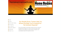 Desktop Screenshot of homeexercisecoach.com